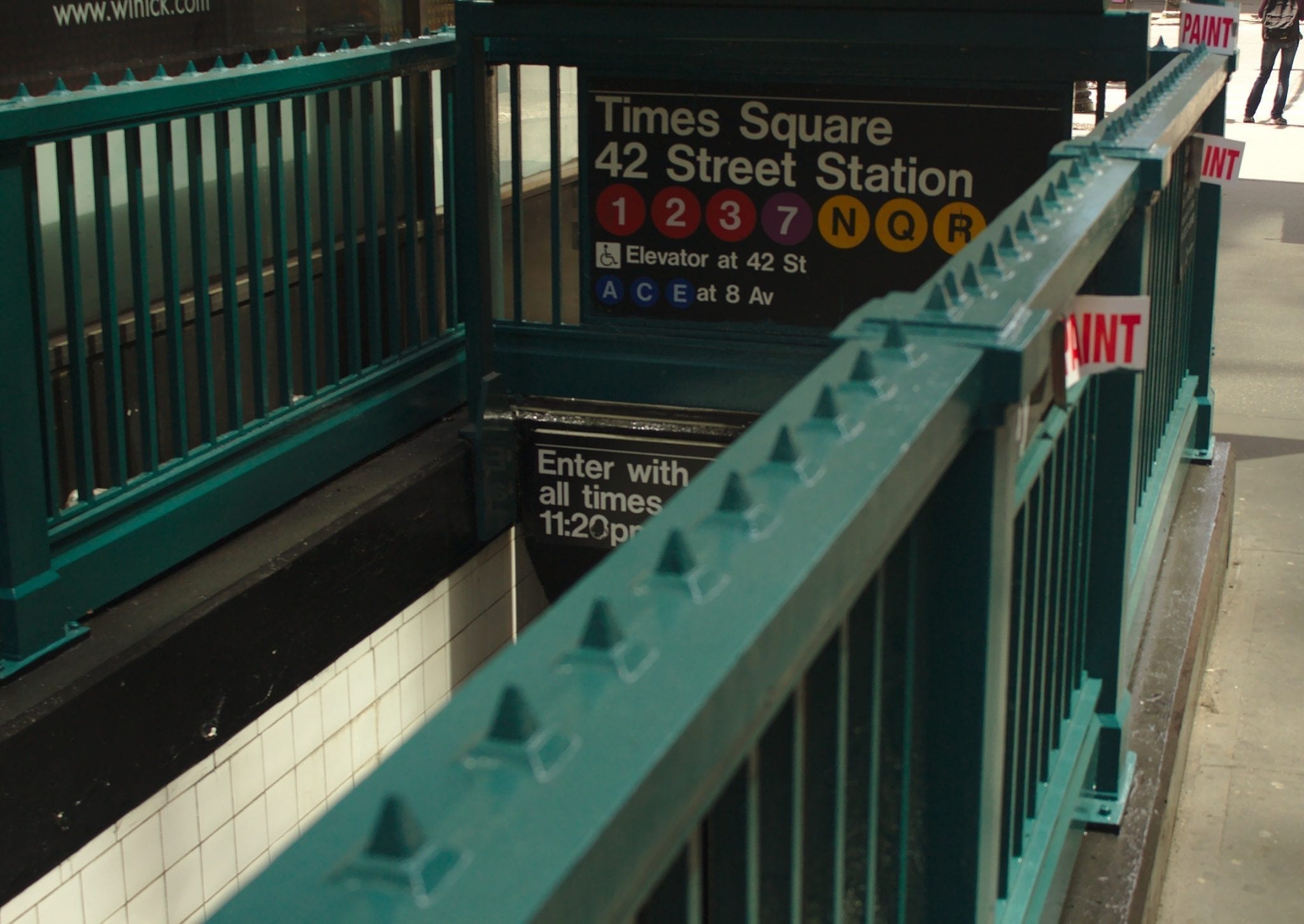 Example of subway entrance; image courtesy Pxhere.com, CC0.