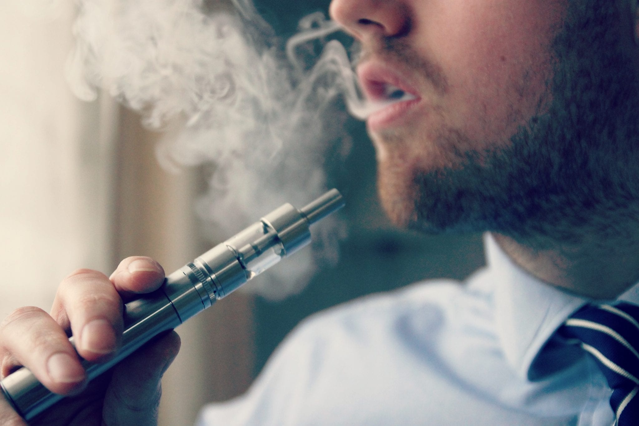 Man vaping; image by Vaping360, via Flickr, CC BY-ND 2.0, no changes.