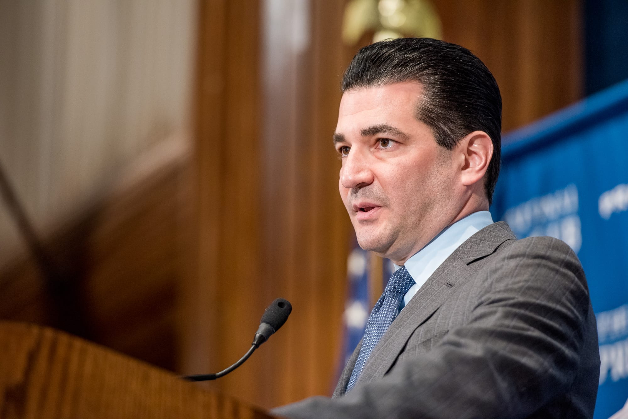 Scott Gottlieb at the National Press Club; image for FDA by Andrew Propp, via Flickr, public domain.