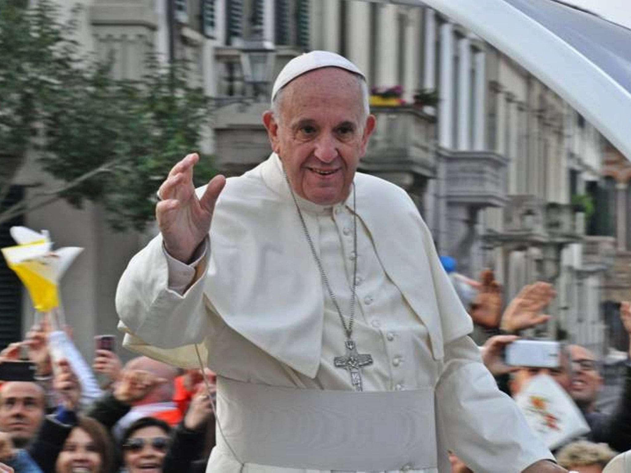 Pope Francis; image by Zebra48bo, CC BY-SA 4.0, from Wikimedia Commons, no changes.