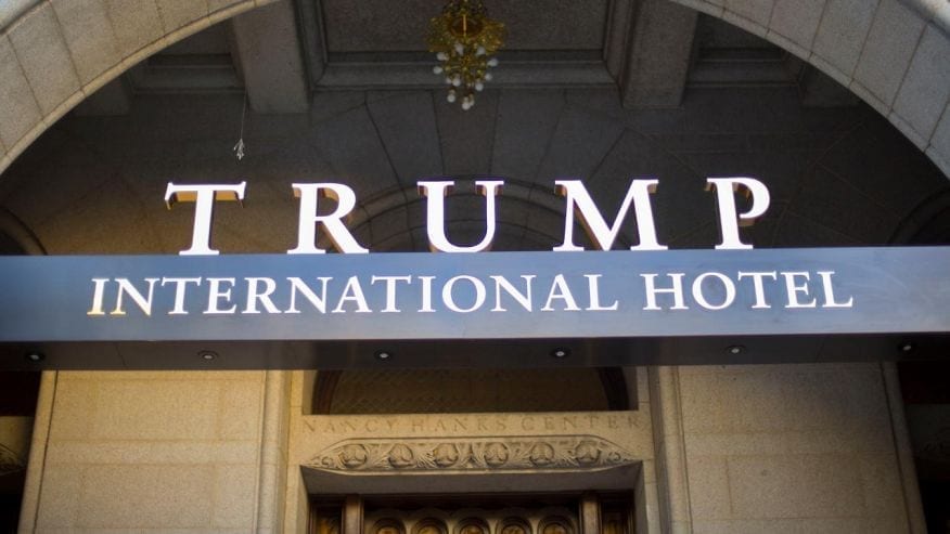 Image of the outside of the Trump International Hotel