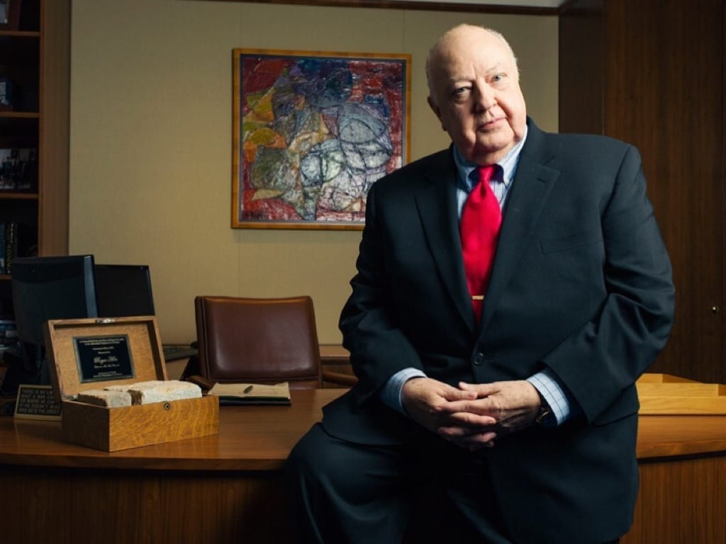Roger Ailes; image by Ninian Reid, CC BY 2.0, via Wikimedia Commons, no changes.