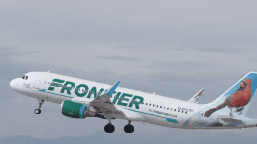 Image of a Frontier Airlines airplane