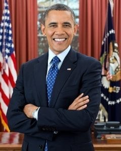 Former President Barrack Obama; Official White House Photo by Pete Souza, Public domain.