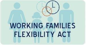 Image with the words 'Working Families Flexibility Act' across it.