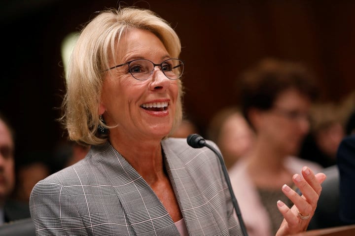 Image of U.S. Education Secretary Betsy DeVos