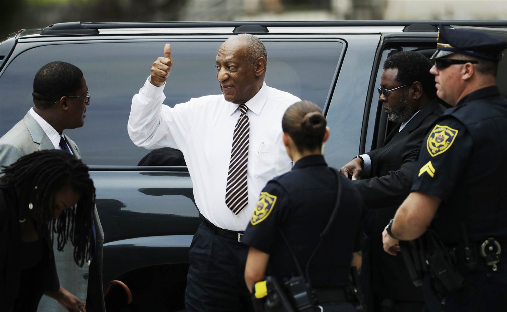 Image of Bill Cosby giving thumbs up