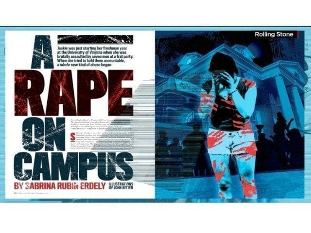 Image of the Cover of 'A Rape On Campus' Article
