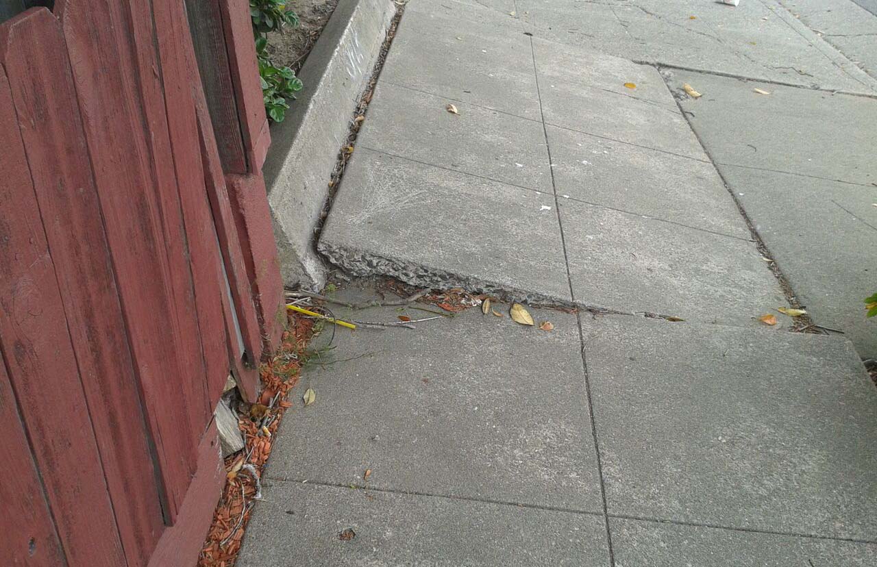 Image of a Damaged Sidewalk in Richmond