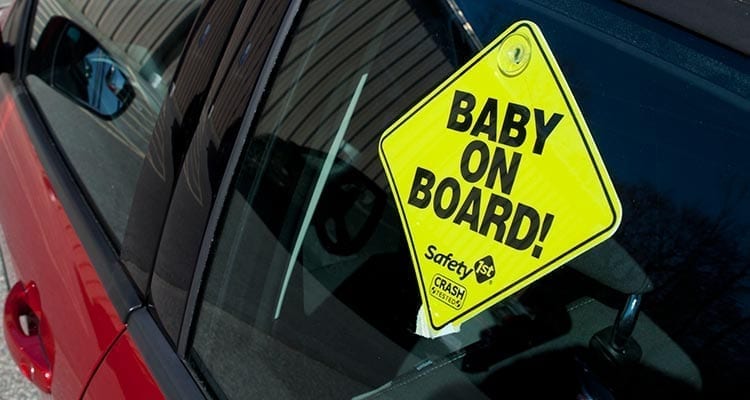 Baby on board sign; image courtesy of www.consumerreports.org.