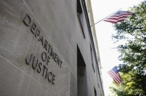 Image of the exterior of the U.S. Department of Justice headquarters building in Washington