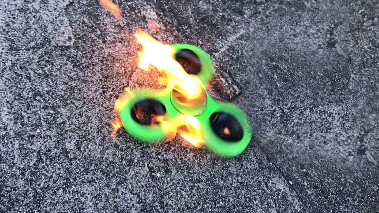Image of a Fidget Spinner on Fire