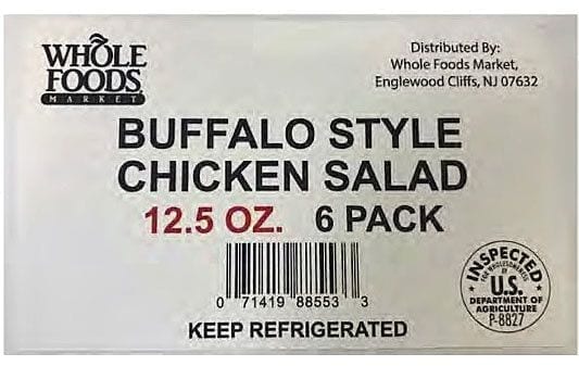 Image of a Whole Foods Chicken Salad Label