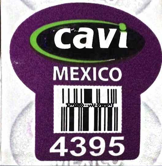 Image of the Recalled Cavi Papaya Label