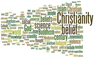 Religion graphic by RichardF (Own work), CC BY-SA 3.0, via Wikimedia Commons, no changes made.