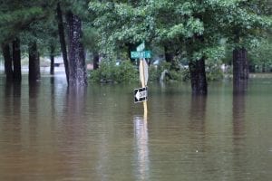 Hurricane Harvey flooding and damage; photo by Jill Carlson (jillcarlson.org), CC BY 2.0, via Wikimedia Commons, no changes made.