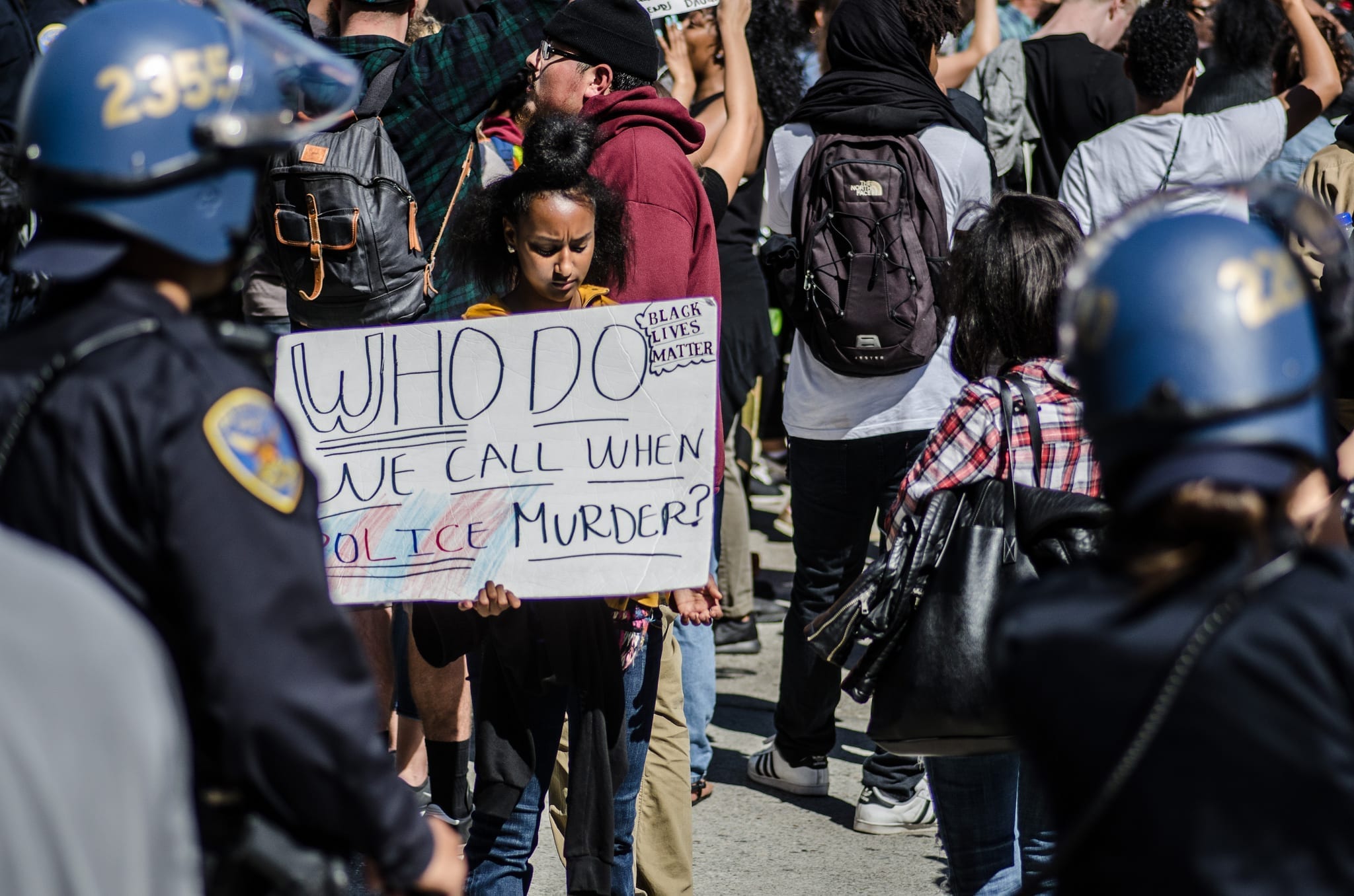 Black Lives Matter protest in San Francisco; image courtesy of Michelle Ursino, via Flickr, CC BY-SA 2.0, no changes made.