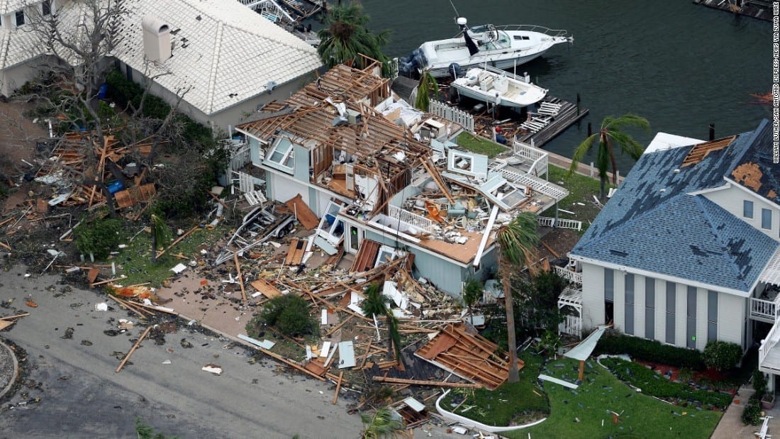 A home destroyed by Harvey; image courtesy of www.cnn.com.