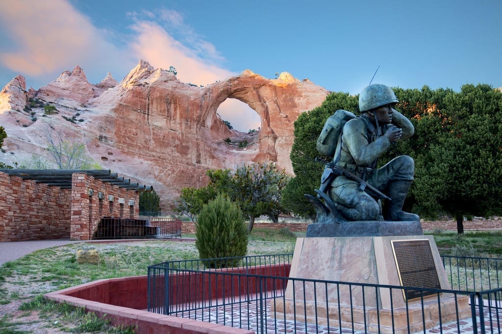 The Navajo Code Talker memorial at Window Rock, Arizona.