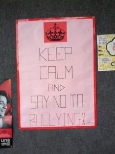 Image of a Say No to Bullying Sign