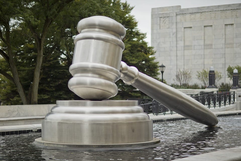 Image of a Gavel Statue at Courthouse