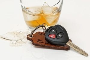 Image of alcohol and car keys