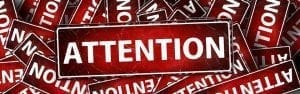 Image of an 'Attention' sign