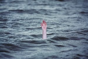 Image of a person drowning