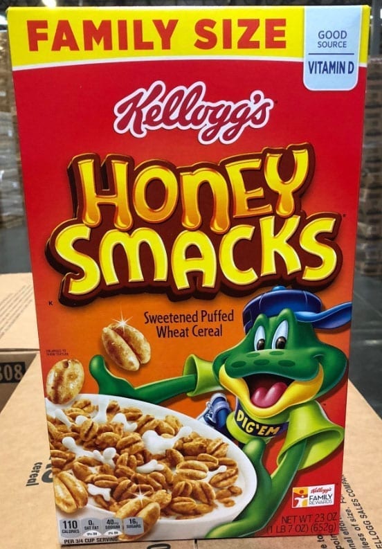 Image of a Box of Kellogg's Honey Smacks Cereal