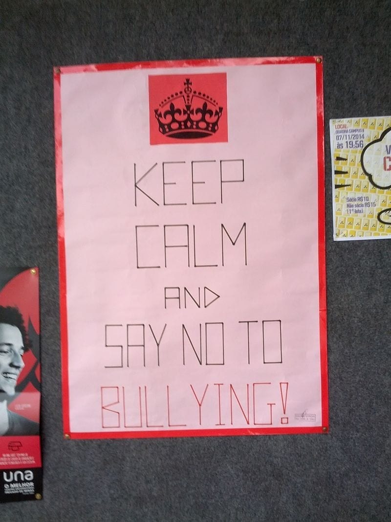 Image of a "say no to bullying poster"