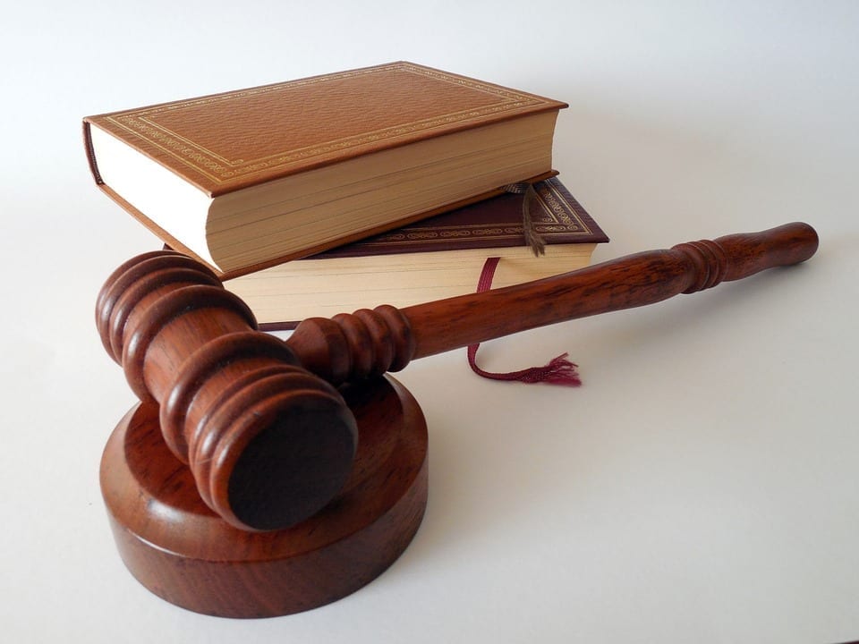 image of a legal gavel and books