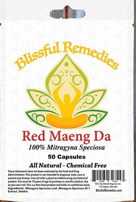 Image of the Recalled Blissful Remedies Kratom Capsules