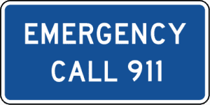 Image of an emergency sign