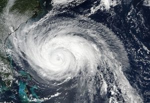 Hurricane Maria, which hit Puerto Rico in September 2017. Climate change is expected to create more and stronger storms of this nature, increasing instability in global weather systems.