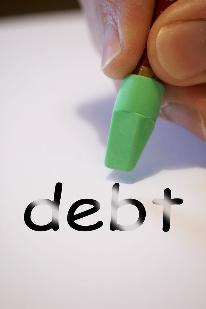 Erasing debt; image by Alan Cleaver, via Flickr, CC BY 2.0, no changes.