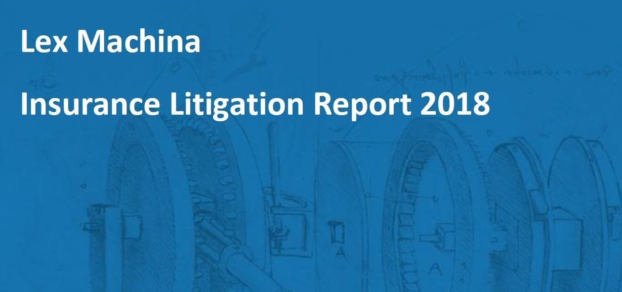 Lex Machina Insurance Litigation Report 2018; image provided by Lex Machina.