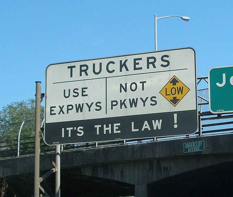 Image of a Trucker Traffic Sign