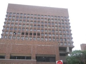 One Police Plaza, headquarters of the New York City Police Department in Lower Manhattan