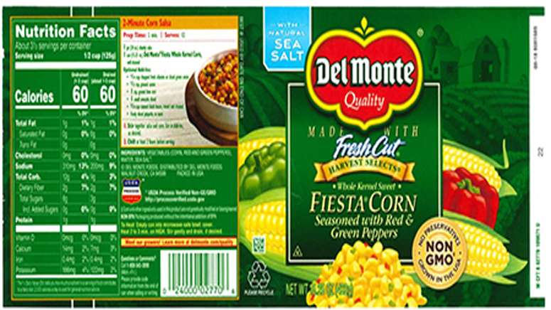 Recalled Canned Corn