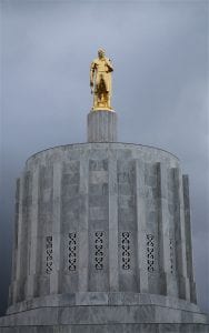 Golden Pioneer atop the Oregon State Capitol