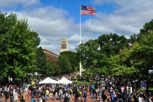 The Central Campus Diag on University of Michigan Campus