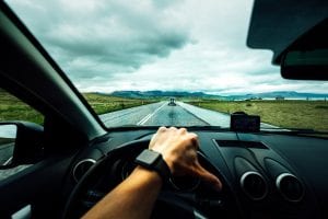 Driving on a cloudy day; image by Tim Foster, via Unsplash.com.