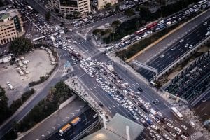 Traffic jam; image by Jens Herrndorff, via unsplash.com.