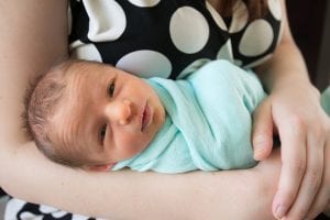 Mother holding baby