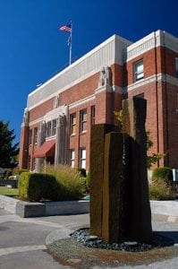 The Clackamas County Courthouse in Oregon City