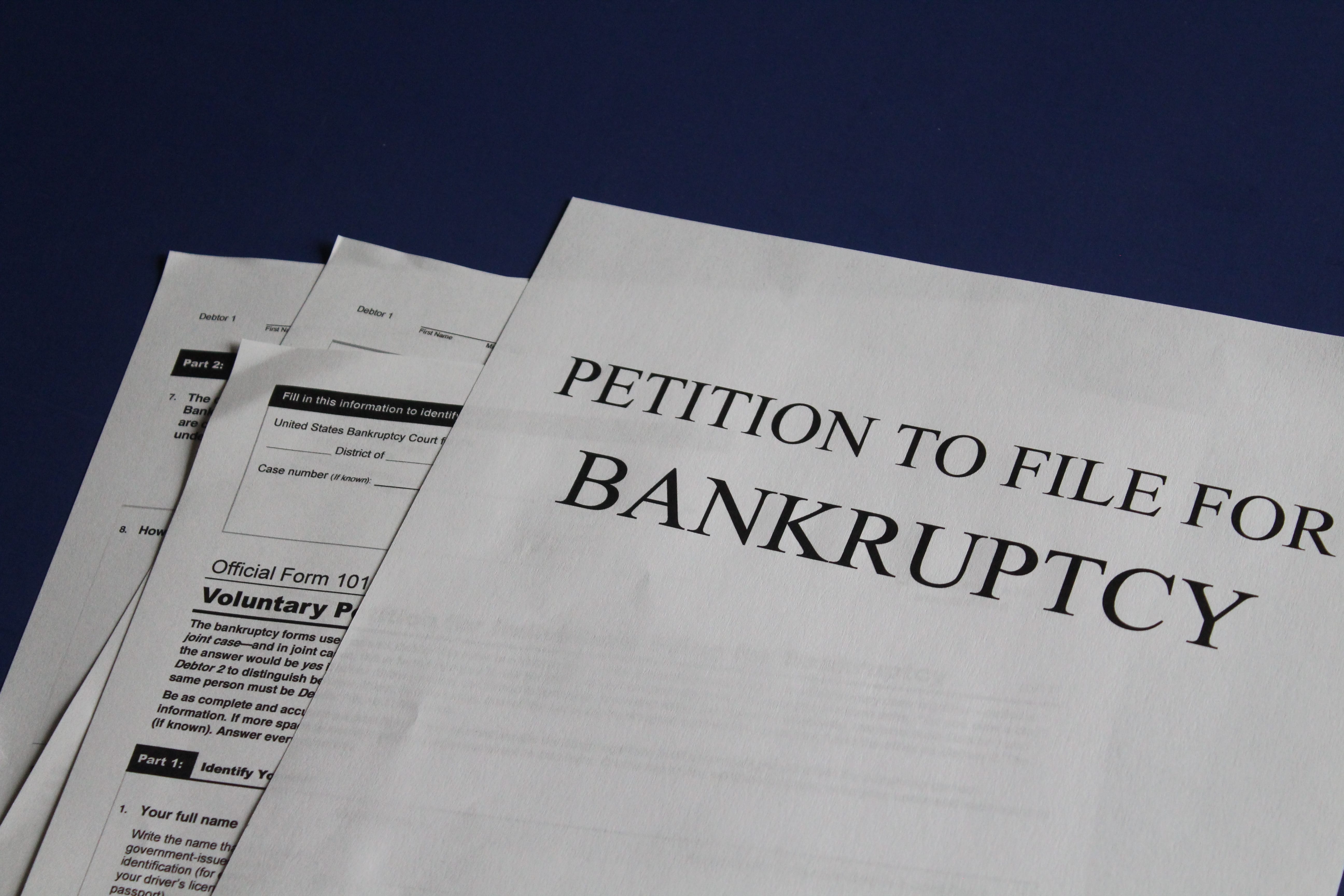 Petition to file bankruptcy paperwork; image by Melinda Gimpel, via Unsplash.com