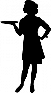 Silhouette of a Waitress