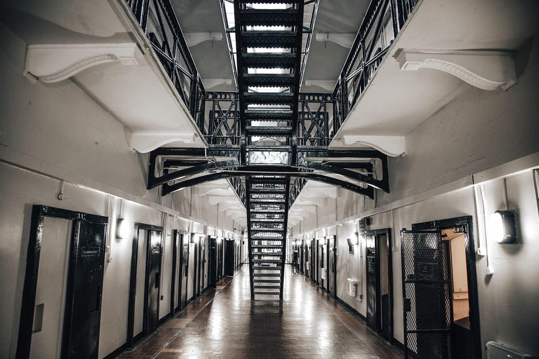 Hallway of jail cells