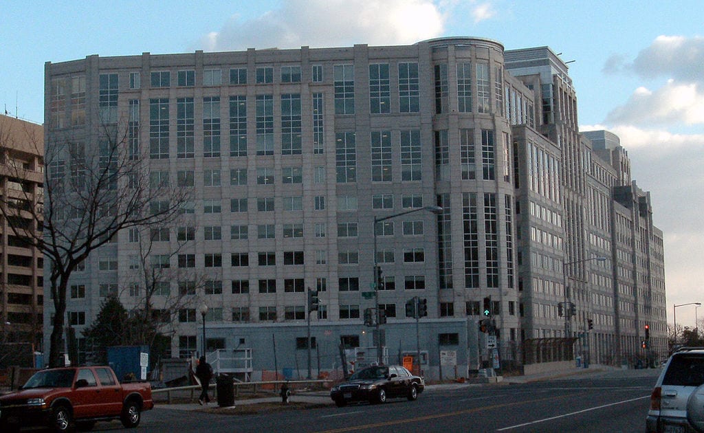 ICE headquarters building in Washington, D.C.