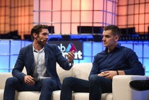 Caen Contee, Co-founder, Lime, left, and Markus Villig, Co-founder & CEO, Taxify